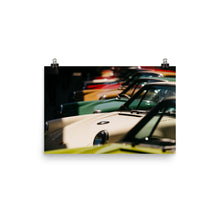 Load image into Gallery viewer, Hood details of multi-colored Vintage Porsche 911s at Luftgekühlt
