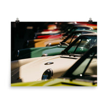 Load image into Gallery viewer, Hood details of multi-colored Vintage Porsche 911s at Luftgekühlt