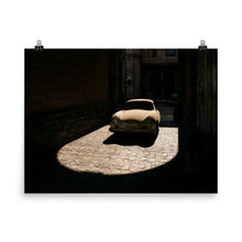 Load image into Gallery viewer, Barn find Porsche 356 in dramatic natural spotlight
