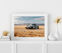 Load image into Gallery viewer, Framed print on white background of Porsche 918 Spyder in Neenach, CA
