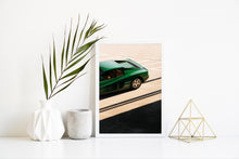 Load image into Gallery viewer, Framed image of green Ferrari Testarossa crop
