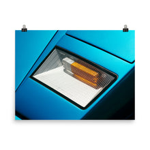 Load image into Gallery viewer, Blue Lamborghini Countach headlight detail
