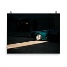 Load image into Gallery viewer, Parked Jaguar XJ220 lit by a slice of sunlight
