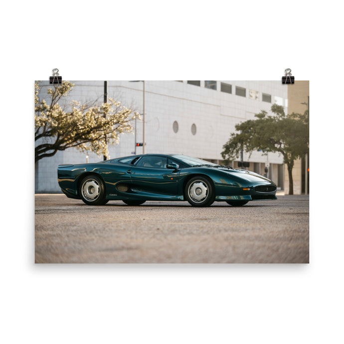 BRG Jaguar XJ220 front-side view in Houston