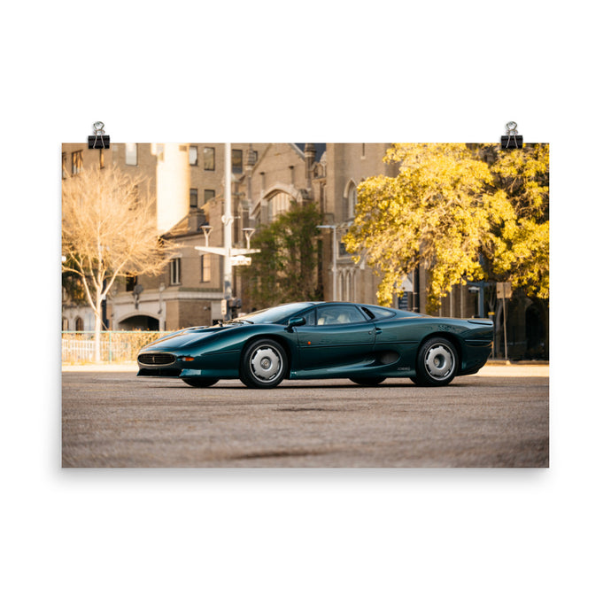BRG Jaguar XJ220 front-side view in Houston