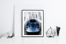 Load image into Gallery viewer, Framed image on white wall of Ford GT40 MkIII lit with LEDs
