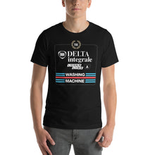 Load image into Gallery viewer, Black Lancia T-shirt on model
