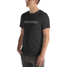 Load image into Gallery viewer, Gray Capturing the Machine shirt on model
