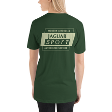 Load image into Gallery viewer, Modern Aircooled Jaguar Sport green t-shirt back detail
